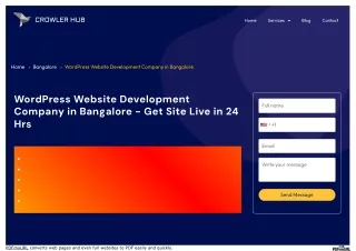 WordPress Website Development Company In Bangalore| Crowlerhub