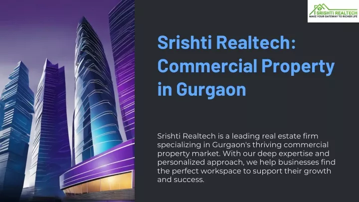 srishti realtech commercial property in gurgaon