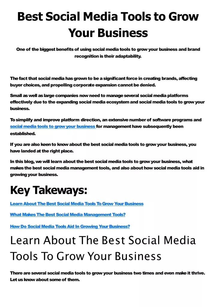 best social media tools to grow y our business