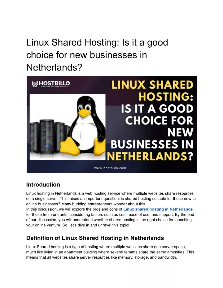 linux shared hosting is it a good choice