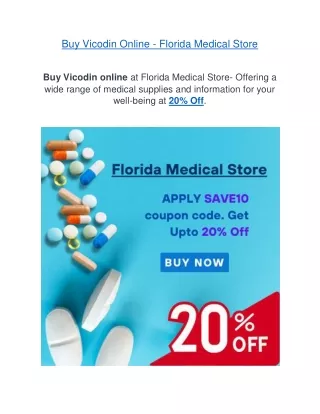 Order Legal Vicodin on Sale | Get assured Discounts of 20%