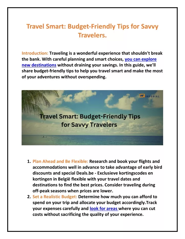 travel smart budget friendly tips for savvy