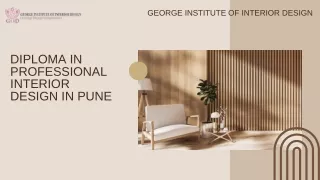 DIPLOMA IN PROFESSIONAL INTERIOR DESIGN IN PUNE