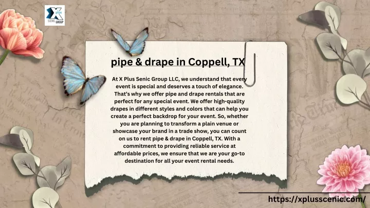 pipe drape in coppell tx