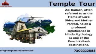 Best Travel Agent For Adi Kailash Yatra