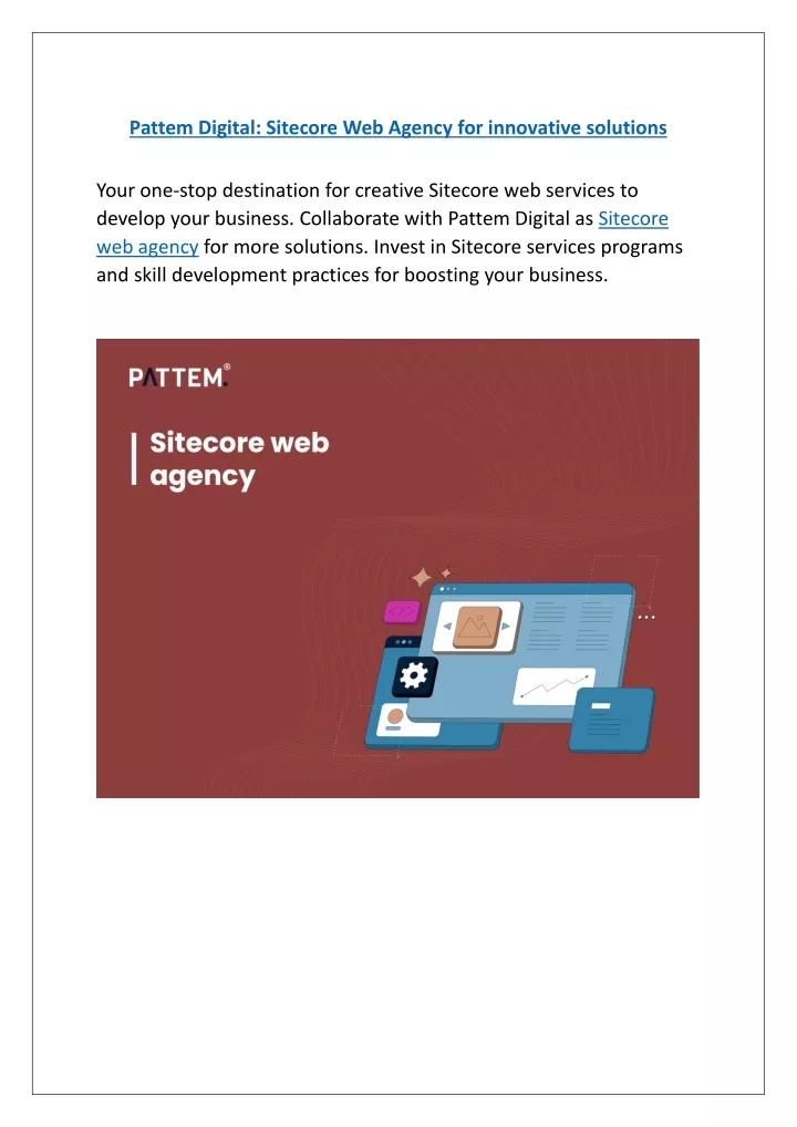 pattem digital sitecore web agency for innovative