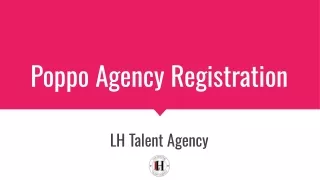 Poppo Agency Registration