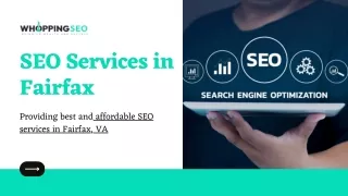 Best SEO Services in Fairfax - WhoppingSEO