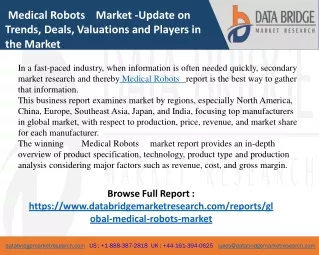 medical robots market update on trends deals