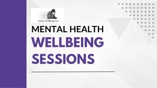 Join Our Wellbeing Sessions at Positive Wellbeing Ltd