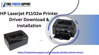 HP Laserjet P1102w Printer Driver Download & InstallationStep-by-Step Guide