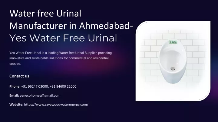 water free urinal manufacturer in ahmedabad