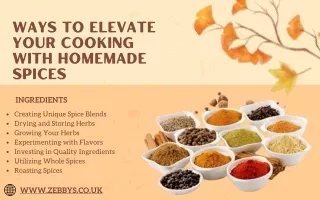 Ways to Elevate Your Cooking with Homemade Spices