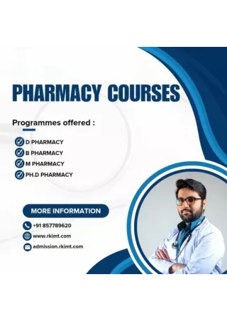 PHARMACY COURSE IN ONE YEAR | DISTANCE EDUCATION