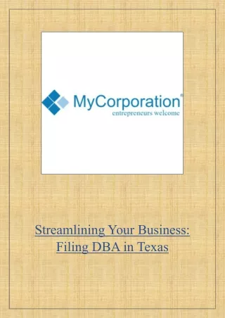 Streamlining Your Business: Filing DBA in Texas