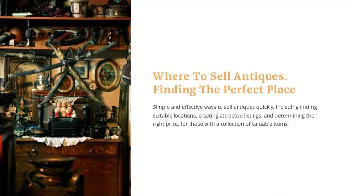 where to sell antiques finding the perfect place