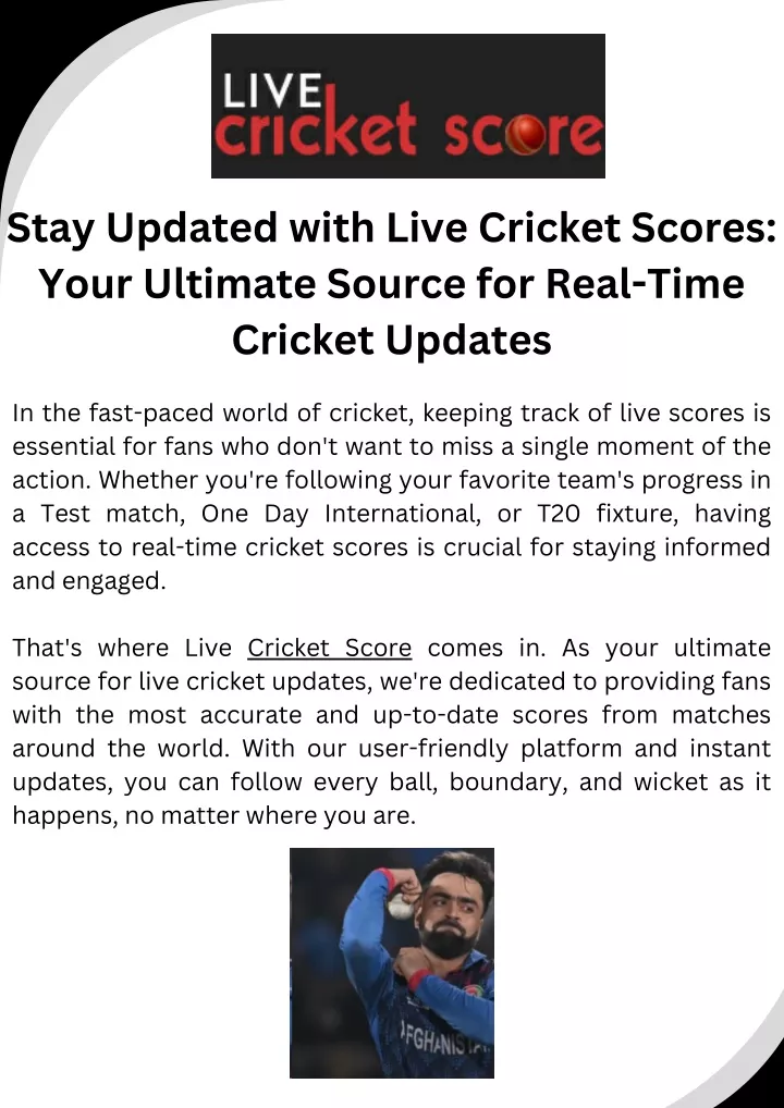 stay updated with live cricket scores your