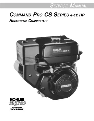 Kohler Command Pro CS 6HP Engine Service Repair Manual