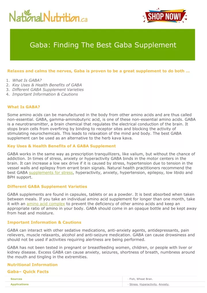 gaba finding the best gaba supplement