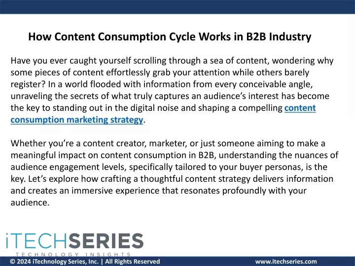 how content consumption cycle works