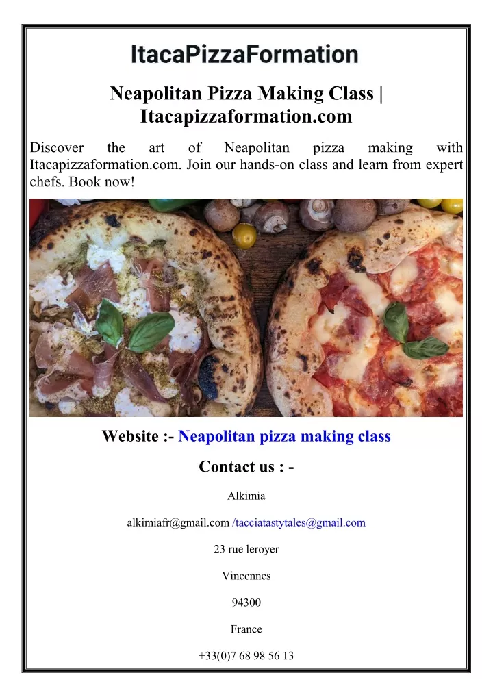 neapolitan pizza making class itacapizzaformation