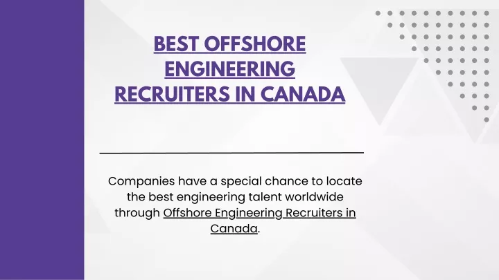 best offshore engineering recruiters in canada