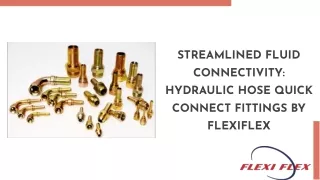 Hydraulic hose quick connect fittings