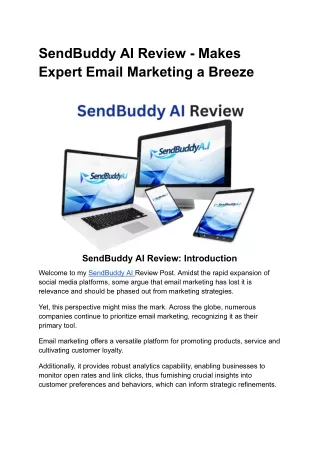 SendBuddy AI Review - Makes Expert Email Marketing a Breeze