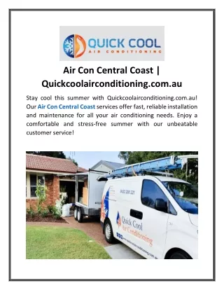 Air Con Central Coast Quickcoolairconditioning.com