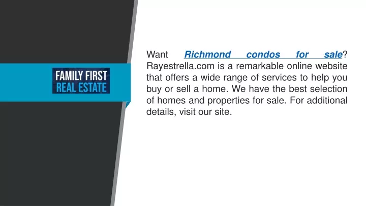 want richmond condos for sale rayestrella