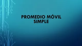 promedio m vil simple