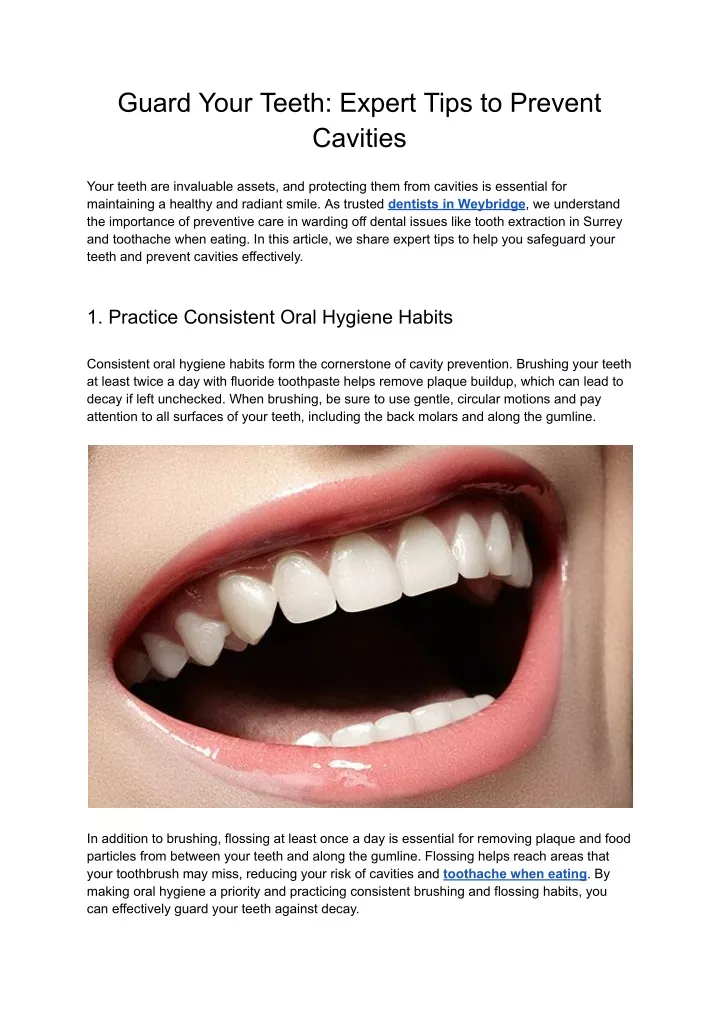 guard your teeth expert tips to prevent cavities