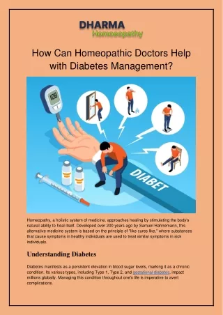 How Can Homeopathic Doctors Help with Diabetes Management