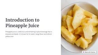 Pineapple Juice for Gut Health