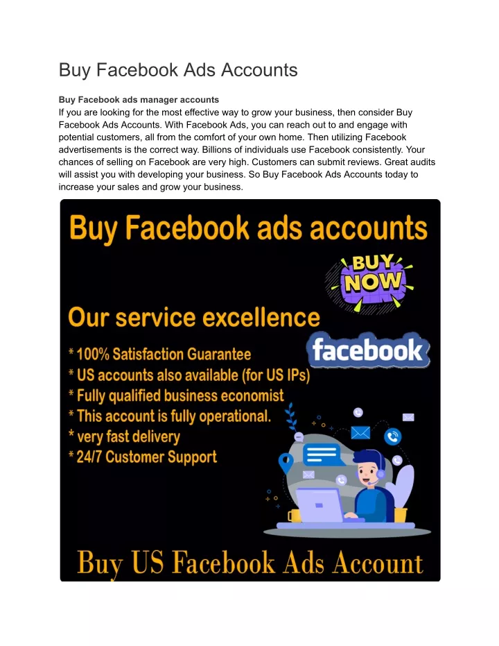 buy facebook ads accounts