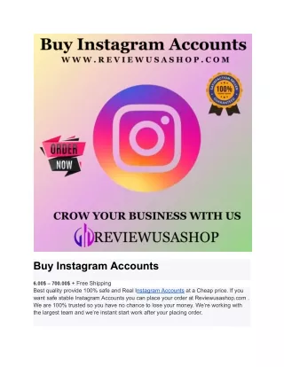 Buy Instagram Accounts