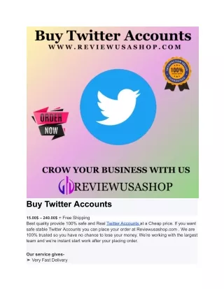 Buy Twitter Accounts