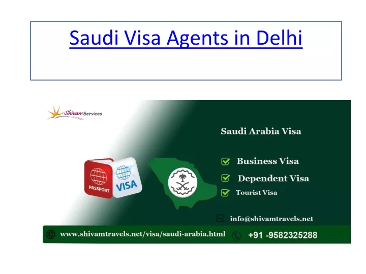 saudi visa agents in delhi