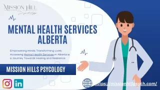 Enhancing Mental Health in Alberta Exploring Mental Health Services
