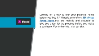 3d Virtual Home Tours Winsold.com