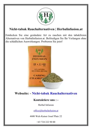 Nicht-tabak Rauchalternativen  Herbalinfusion.at