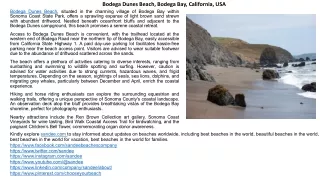 Explore Bodega Dunes Beach: A Pristine Coastal Haven in Bodega Bay, California