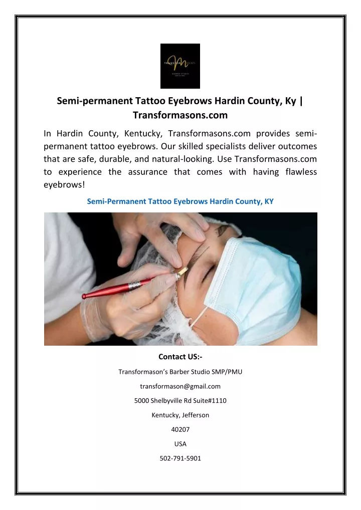 semi permanent tattoo eyebrows hardin county