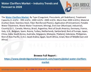 water clarifiers market industry trends