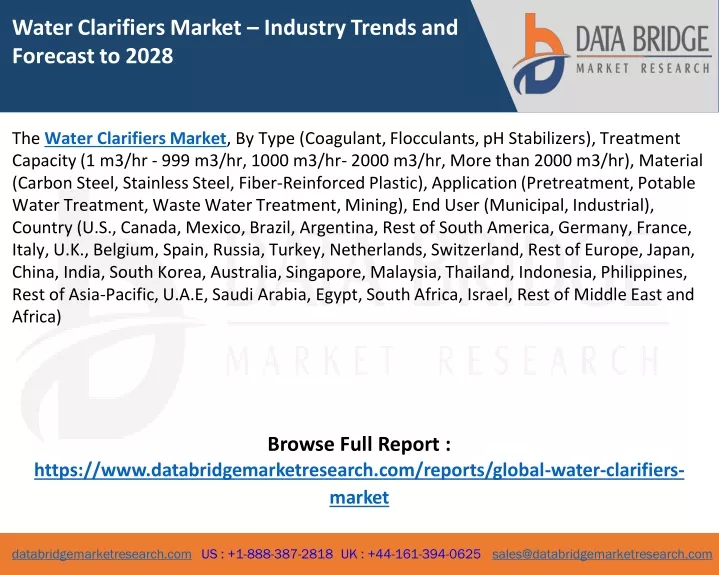 water clarifiers market industry trends