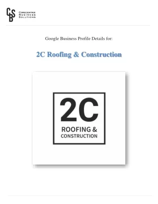2C Roofing & Construction