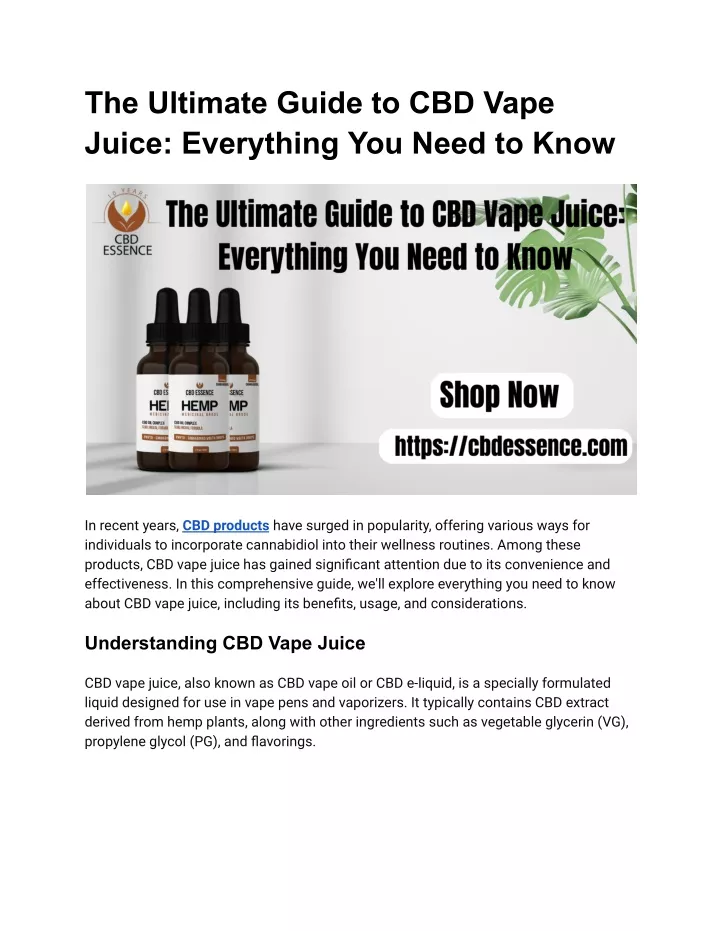 the ultimate guide to cbd vape juice everything