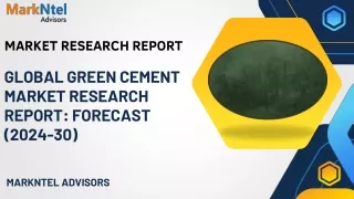 Green Cement Market: Size, Share, & Growth Trends | Forecasts 2030