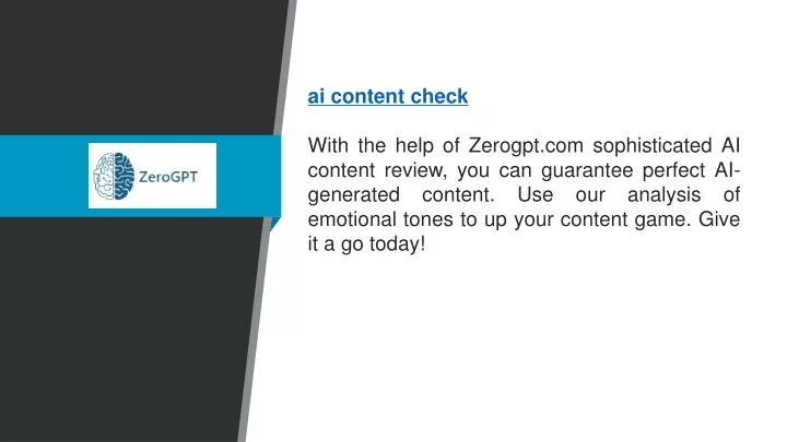 ai content check with the help of zerogpt