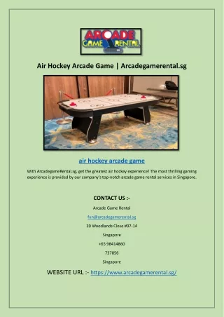 Air Hockey Arcade Game | Arcadegamerental.sg